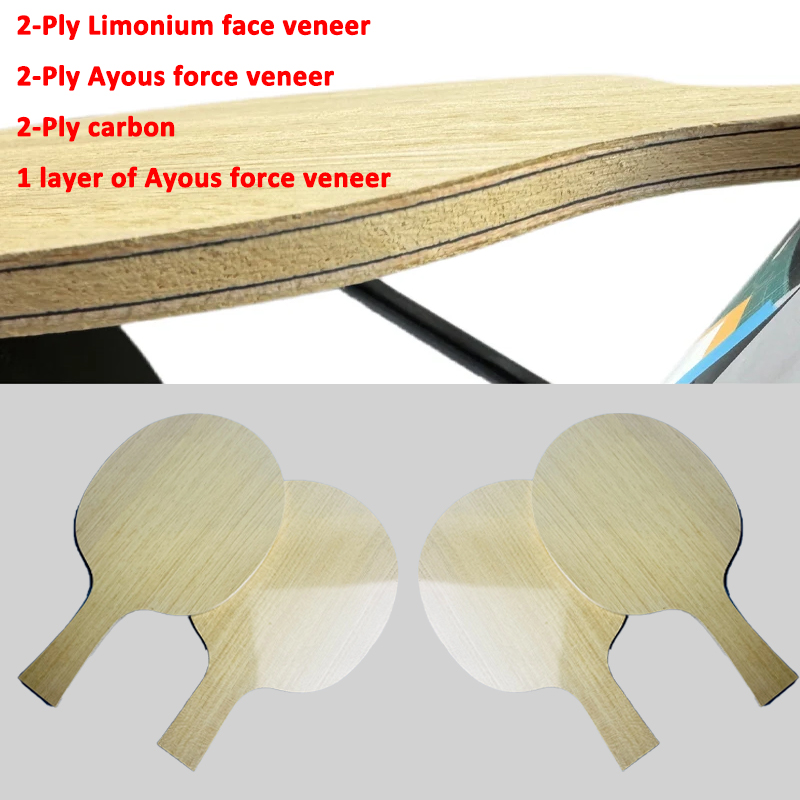 Table Tennis Launcher - Table Tennis Blade with Limonium-Spruce-Ayous Layers