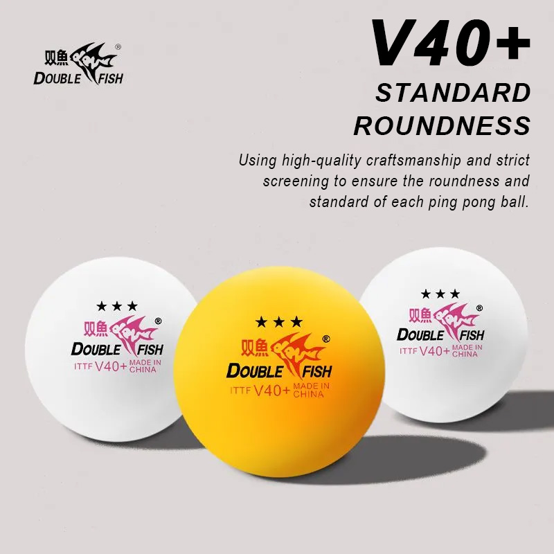 Donic Table Tennis Ball - DOUBLE FISH 3 Star V40+ 30/50/100