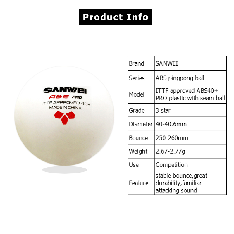 SANWEI ABS PRO 3-Star 40+ Tabl - огляд і ціна Donic Table Tennis Ball