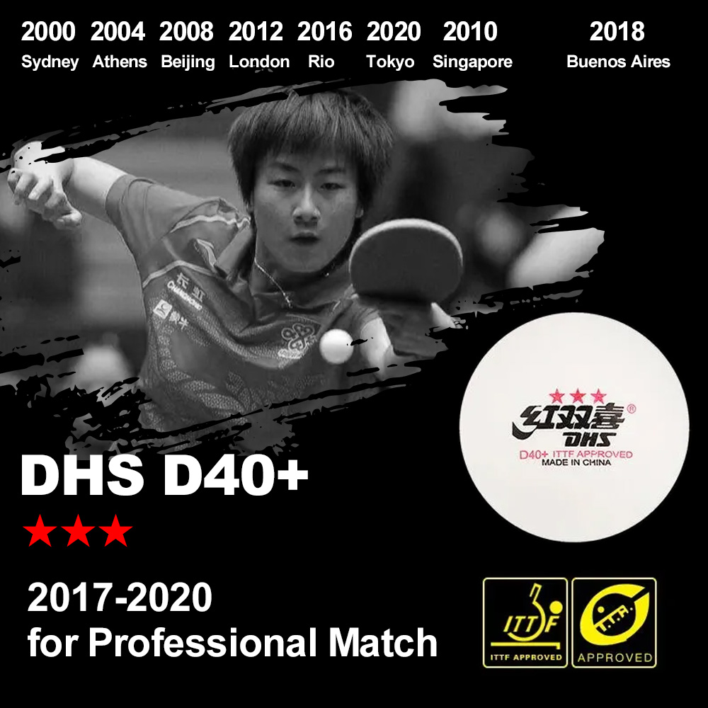 DHS D40+ DJ40+ Ping Pong Balls - огляд і ціна Donic Table Tennis Ball